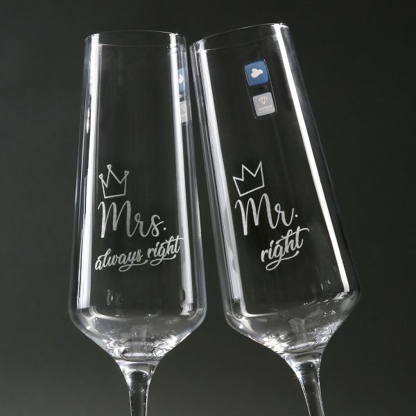 Sektglas "Modern" mit Logogravur – Bild 2