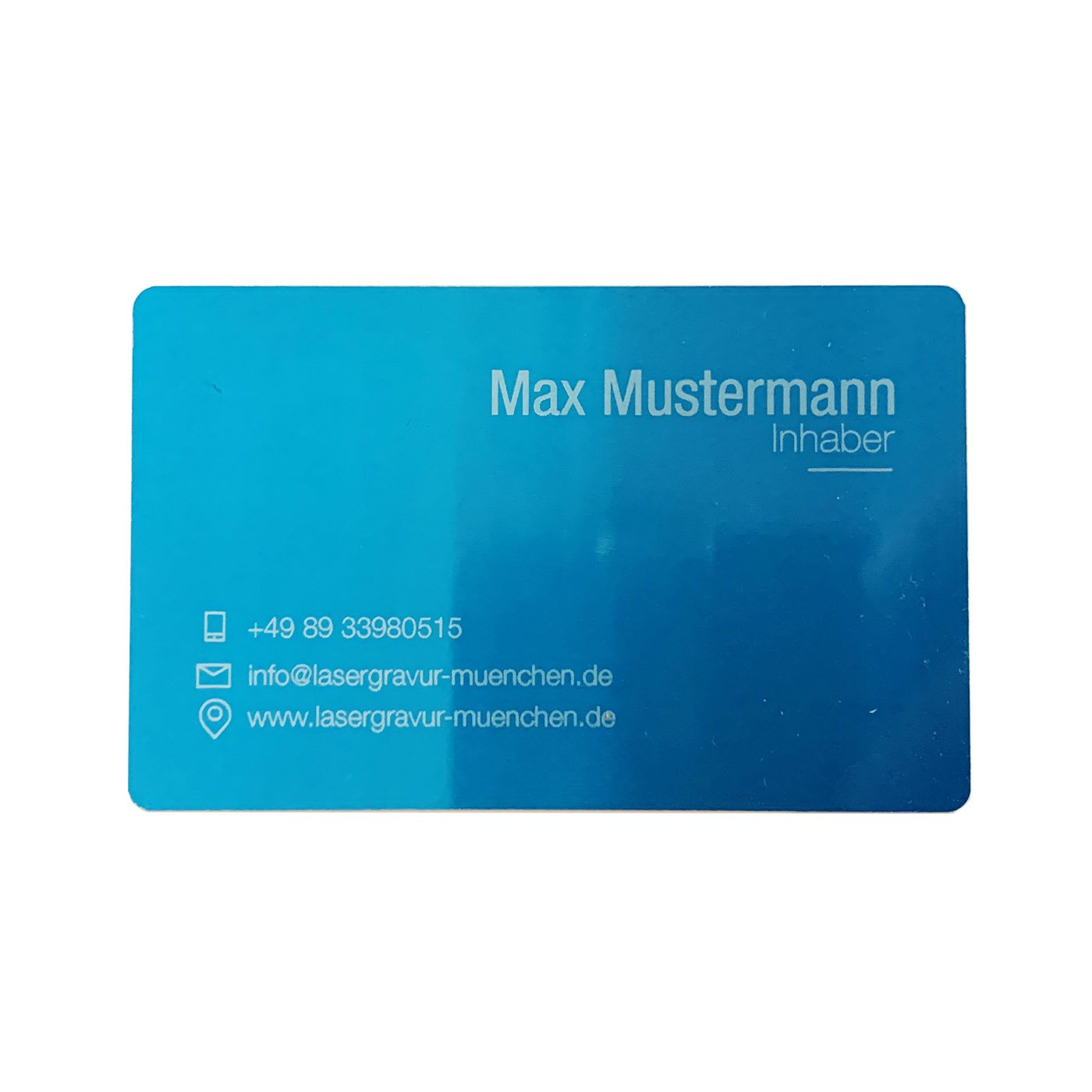 eigenes Motiv 10-100 Premium Visitenkarten aus Aluminium Alu Metall Vorlagen od 