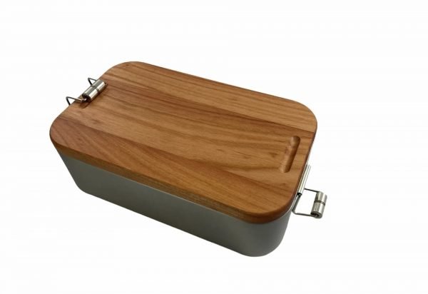 Lunchbox 02 mit Deckel aus Holz und Logo-Gravur (Edelstahl oder Weißblech) – Bild 8